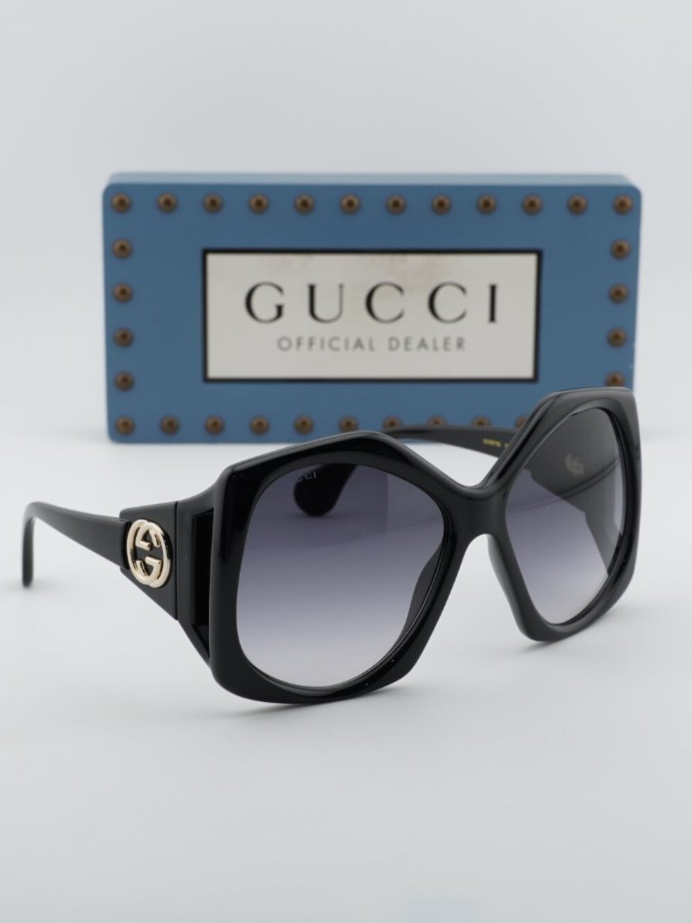 Gucci GG0875S 001 Square Sunglasses - Black / Grey - Picture 5 of 13